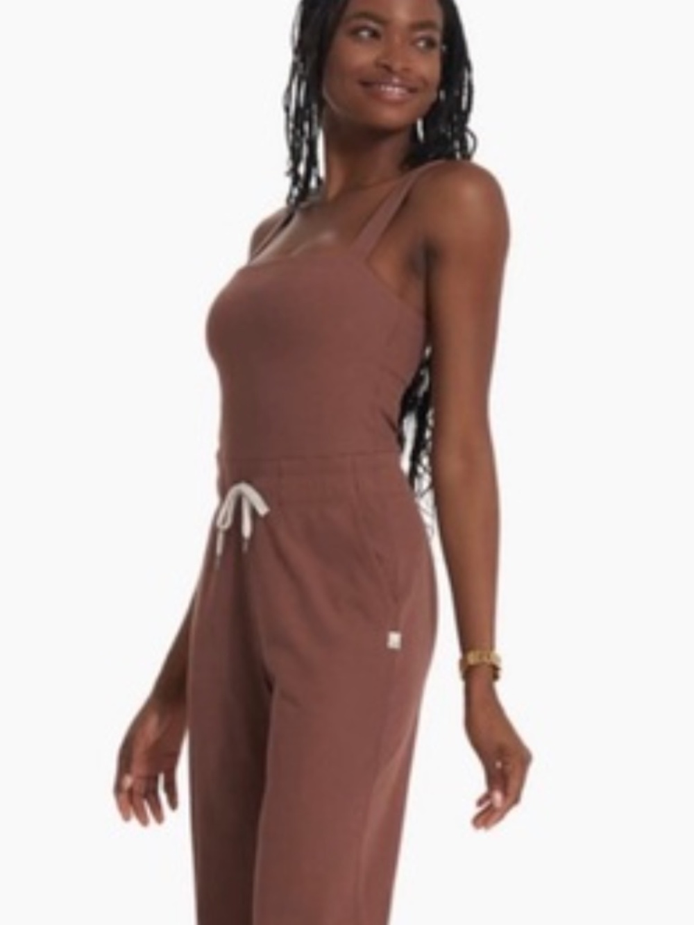 Vuori Mudra Pose ribbed widely jumpsuit Hazelnut XS